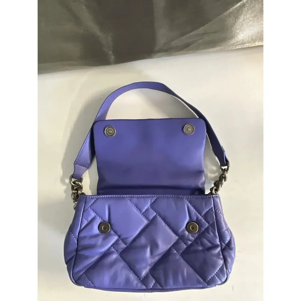 KURT GEIGER LONDON MEDIUM LILAC KENSINGTON SOFT SHOULDER BAG